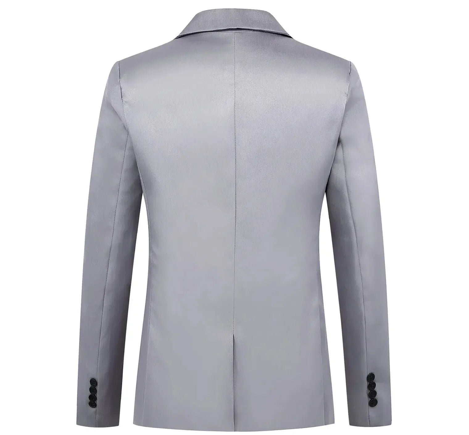 Chaqueta tipo traje boutique de ocio de moda para hombres, informal de otoño, corte ajustado, sin planchado, con un solo botón, color liso, blusa formal