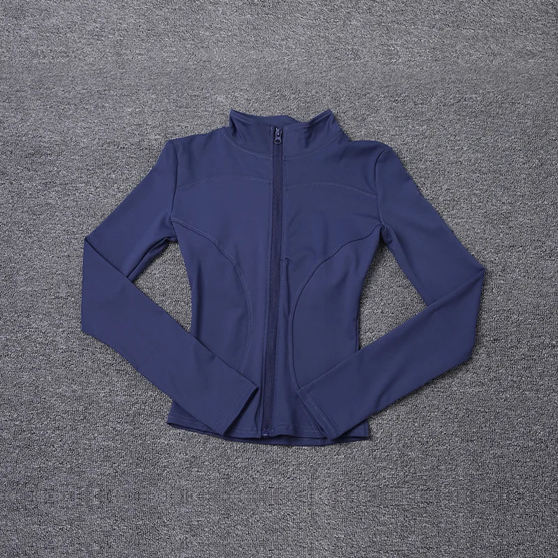 Chaqueta deportiva para mujer, camisa de manga larga, abrigo para hacer ejercicio, ropa de gimnasio, ropa deportiva para yoga