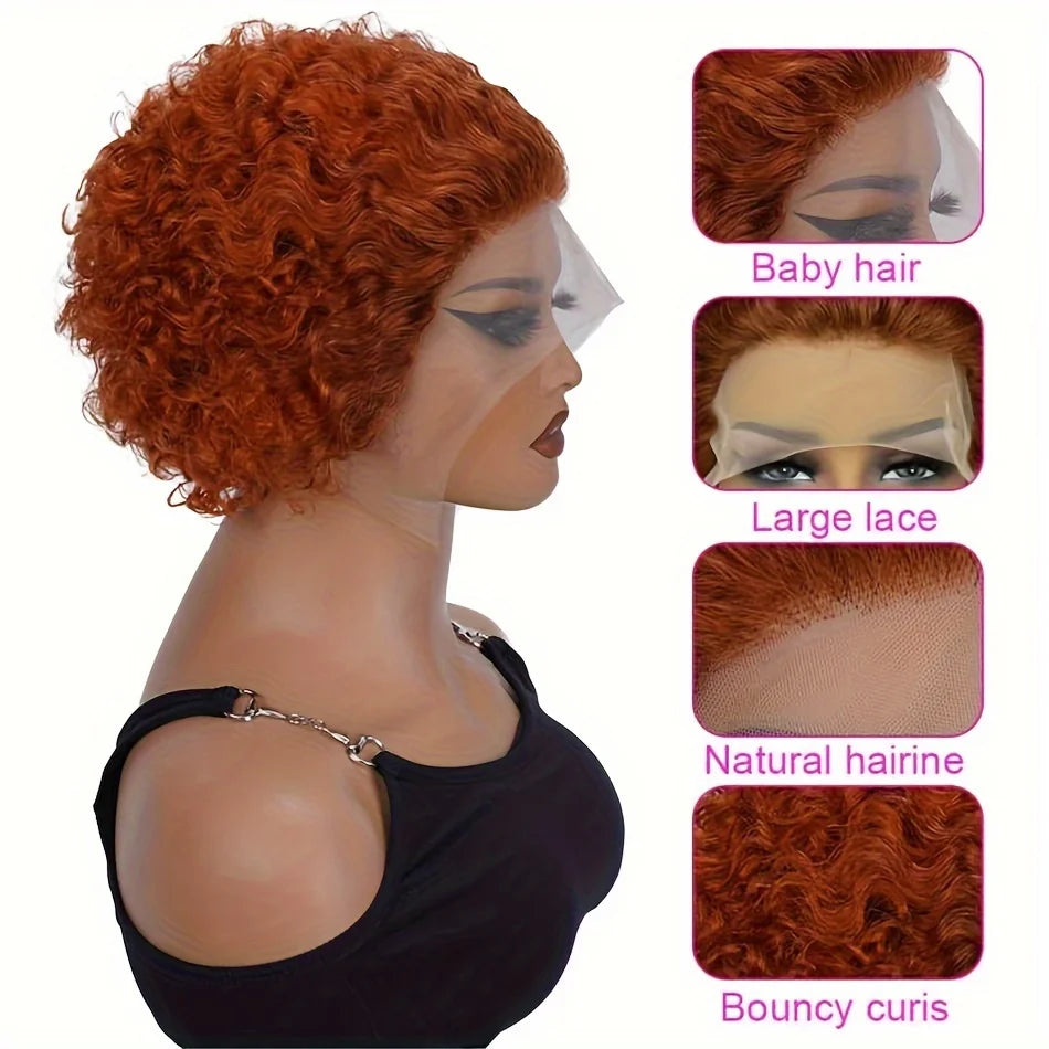 13x1 Curly Pixie Wig