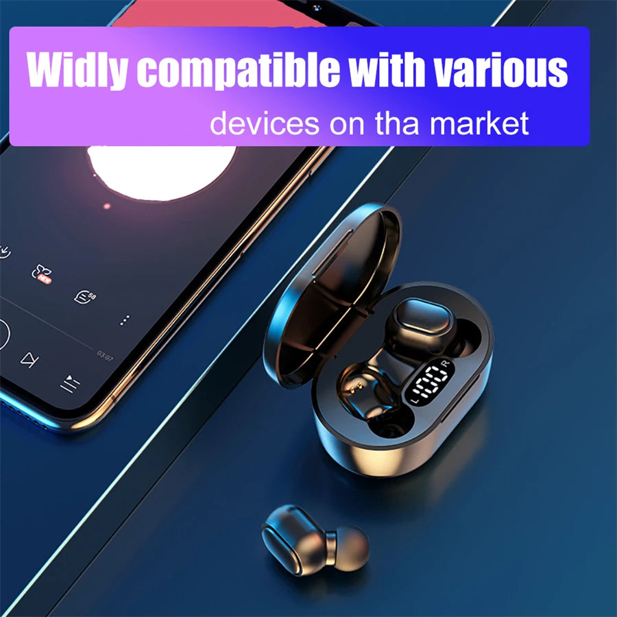 Auriculares inalámbricos E7S TWS Auriculares Bluetooth Sonido HIFI sin pérdidas Auriculares deportivos impermeables para todos los smartphones