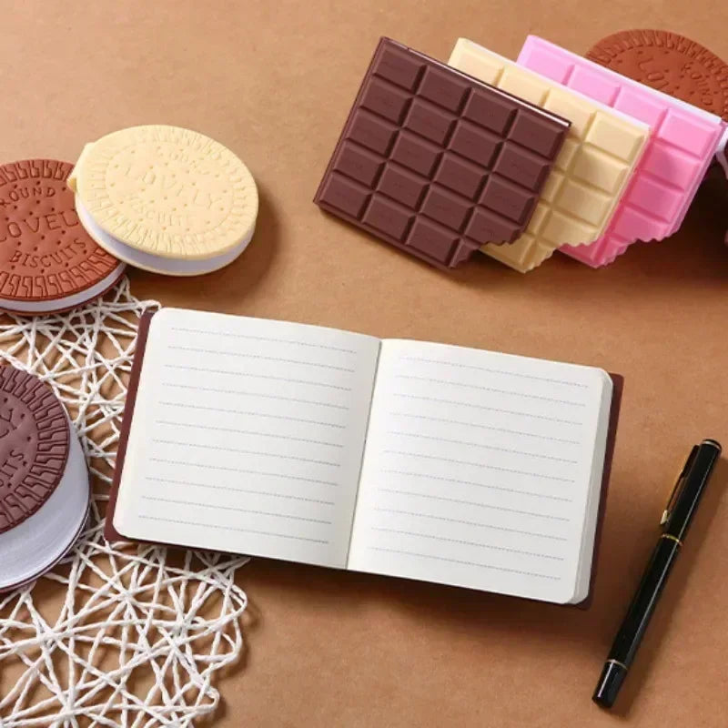 Bloc-notes portable en chocolat, 80 feuilles, pour le bureau et l'école