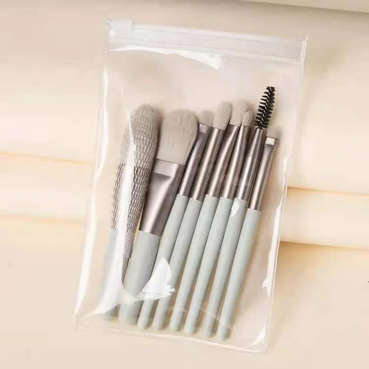 Lot de 8 pinceaux de maquillage portables pour fard à paupières, fond de teint, estompeur, doux et moelleux, pour cosmétiques, anti-cernes, outil de maquillage professionnel