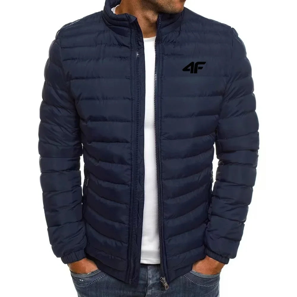 Men’s Short Cotton-Padded Jacket – Street Style, Warm & Windproof
