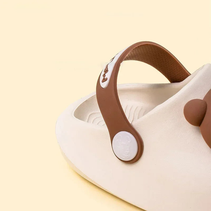 Newborn Baby Slippers Kids Shoes Summer Cute Animal Cartoon Bear Boys Girls Infant Child Comfortable Non-slip Sandals Kids Shoes