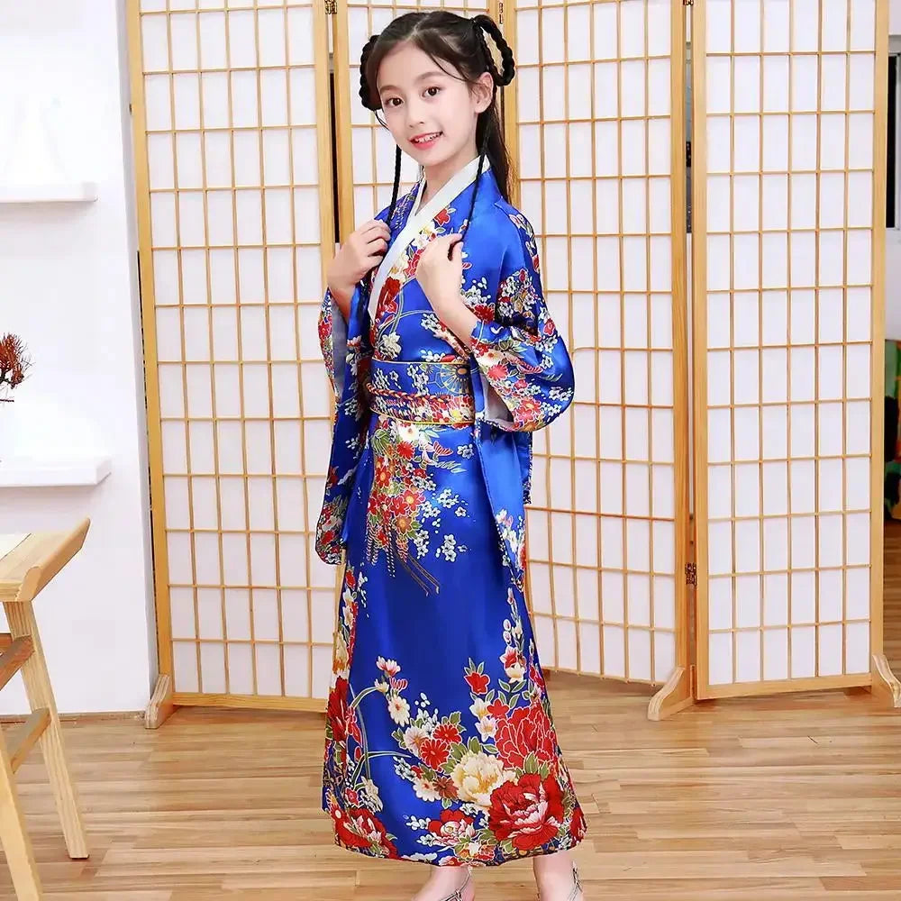 Japansk Yukata Kimono for jenter