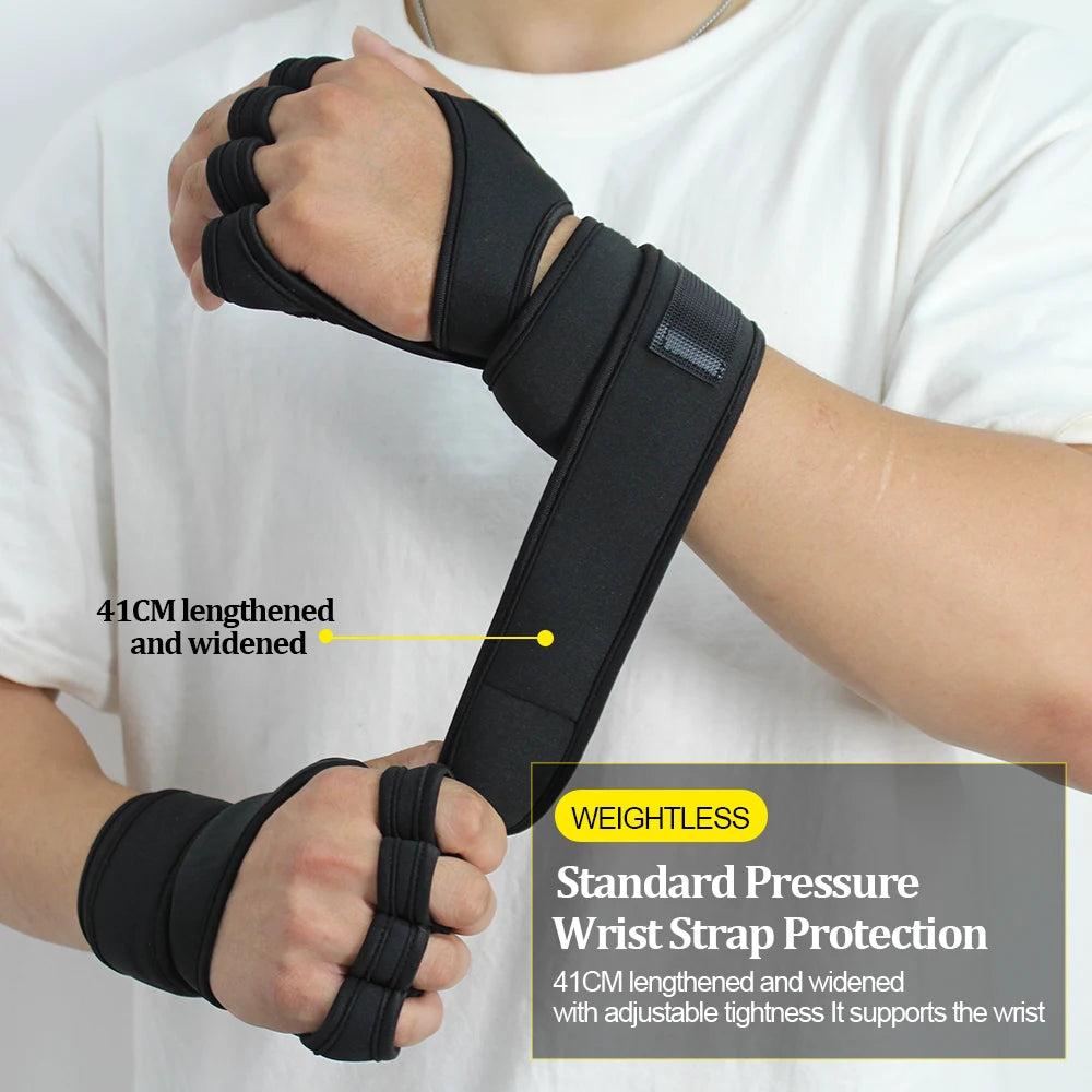 Guantes de entrenamiento deportivo para hombres y mujeres Guantes de gimnasio para hacer ejercicio, culturismo, levantamiento de pesas, protectores de palma y muñeca