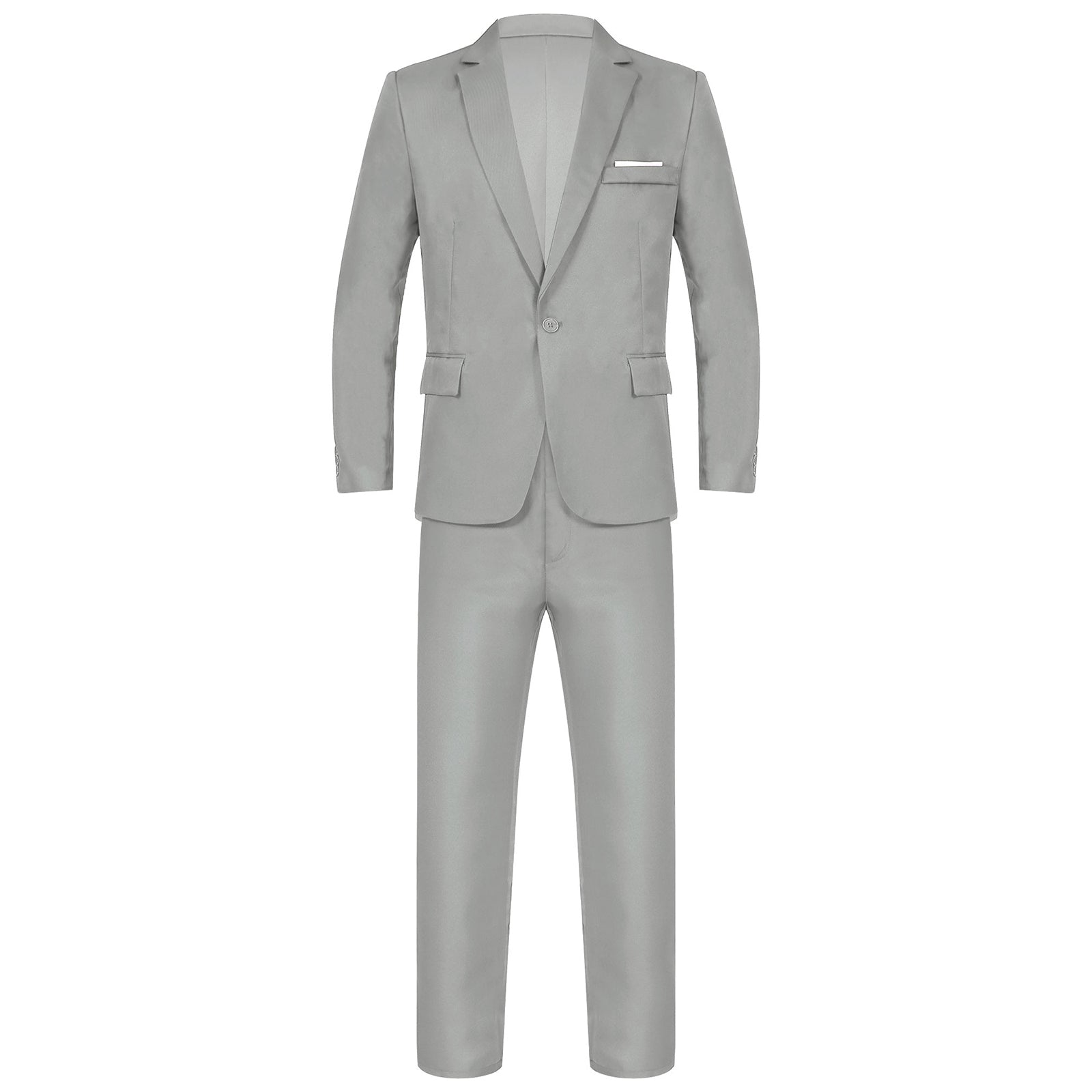 Traje de hombre de caballero de 2 piezas, uniforme formal, chaqueta de blazer de manga larga con solapa y pantalón, trajes para reuniones de oficina, negocios y fiestas de boda