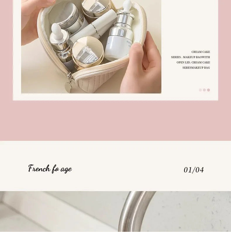 Bolsa de maquillaje de gran capacidad, estuches de cosméticos para mujer, organizador de maquillaje, neceser de belleza portátil, artículos de viaje esenciales, neceser de aseo.