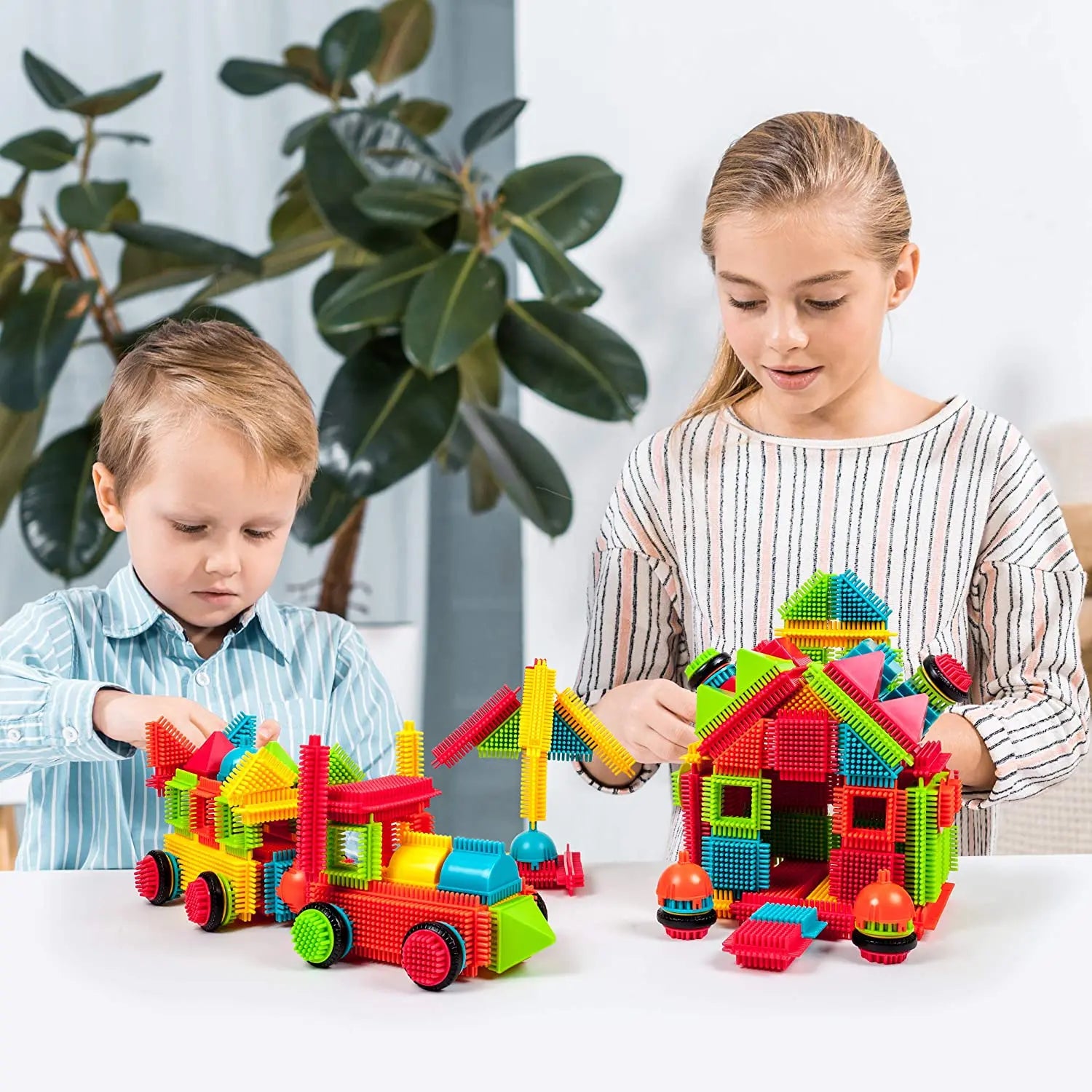 Juguetes de construcción de bloques DIY, ladrillos de modelado educativos para niños, montaje interactivo entre padres e hijos para infantes