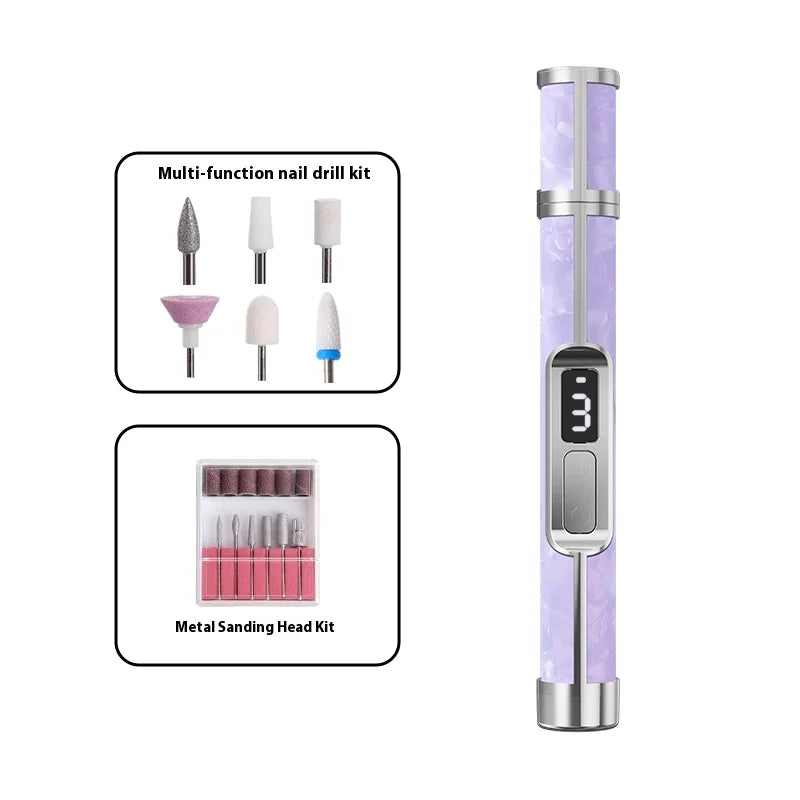 Nail art tools professional set electrical adjustment Rechargeable Electric Nail Grinder Nail Art Tools sets for Home Salon