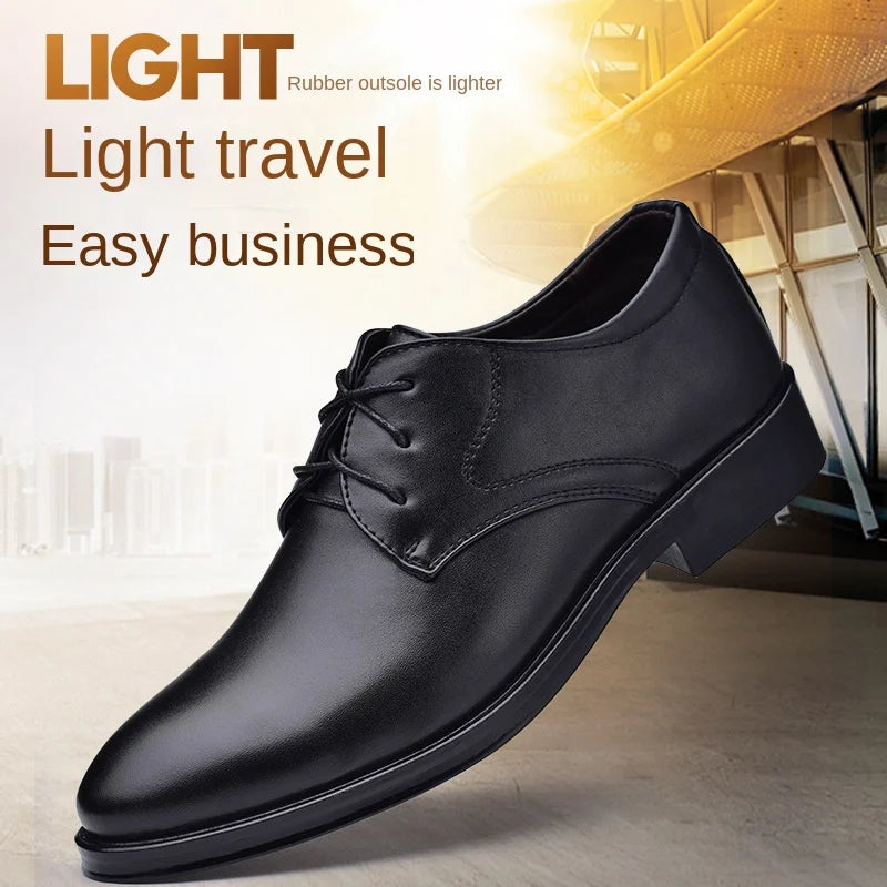 Men Dressing Shoes Formal for Men's Casual Shoe Leather Social Wedding Designer Pointed Toe Black Office Winter Shoes Brand 2024
