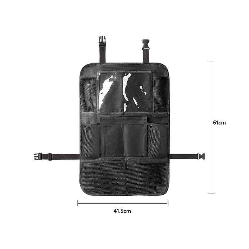 1 ud. Bolsa de almacenamiento para el respaldo del asiento del automóvil Protector de asiento de automóvil Cubierta organizadora universal para el asiento trasero del automóvil con bolsillos de almacenamiento