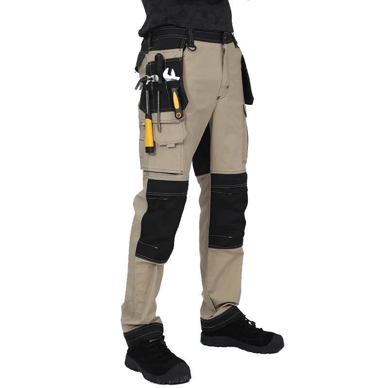 Pantalones de trabajo multifuncionales para hombre Pantalones de trabajo con cintas reflectantes