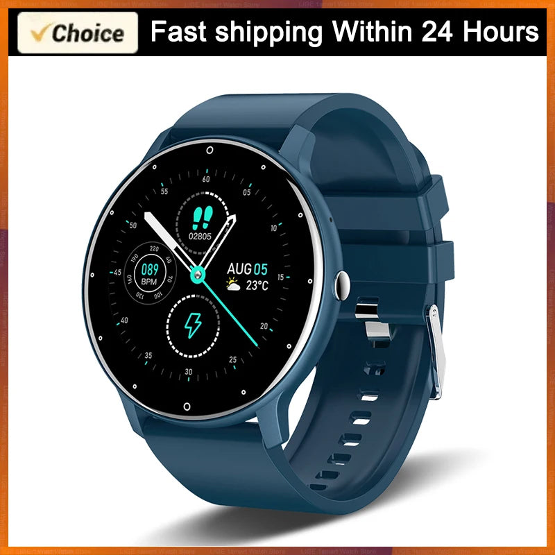 Reloj inteligente LIGE para mujer, hombre, regalo, relojes deportivos de fitness, monitor de ritmo cardíaco, Smartwatch resistente al agua para Xiaomi Android iOS