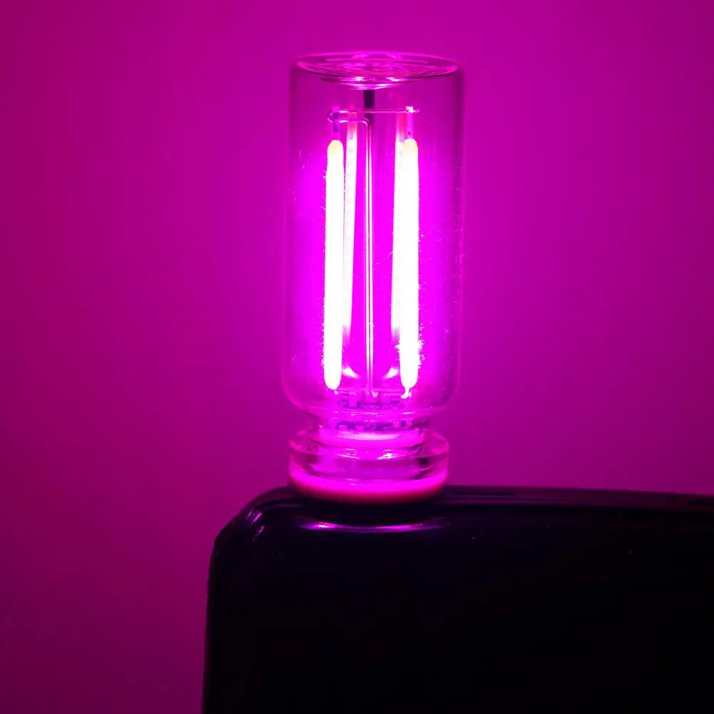 Decora herramientas USB táctil Control noche LED Luz Ambiente Lámpara incandescente Filamento LED Bombilla Decoración de dormitorio DIY