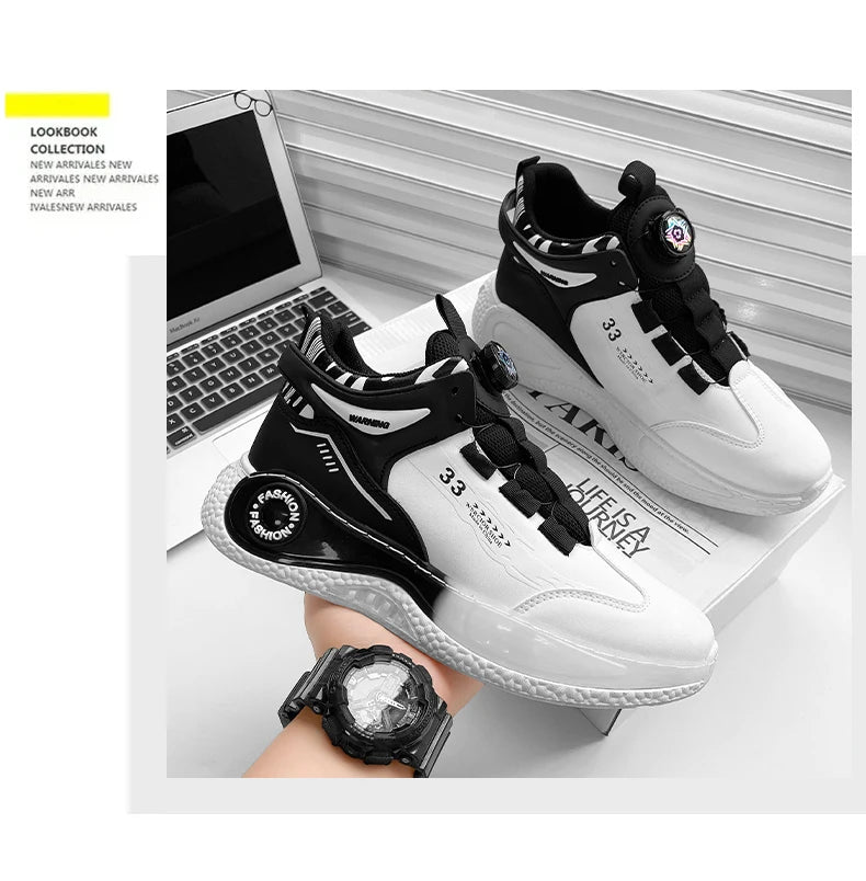 Zapatillas de Hombre con Hebilla Giratoria Cómodas Antideslizantes con Cordones Duraderas para Actividades al Aire Libre de Hombre