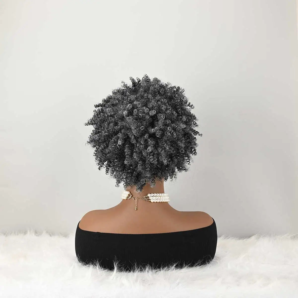 Headband Wig Curly Headband Wig With Bangs For Women Synthetic Afro Curly Hair Wig With Headband Attached Short Kinky Curly Afro High Puff With Bangs Stripes Short Red Curly Wigs with Bangs for Women, Natural Wavy Synthetic W