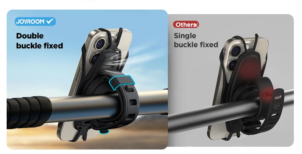 Soporte para teléfono Joyroom para bicicleta, soporte para teléfono de motocicleta, compatible con teléfonos grandes de 7.2'', soporte para teléfono ultraestable para bicicleta