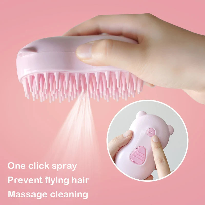 3-in-1 Steamy Pet Grooming Brush