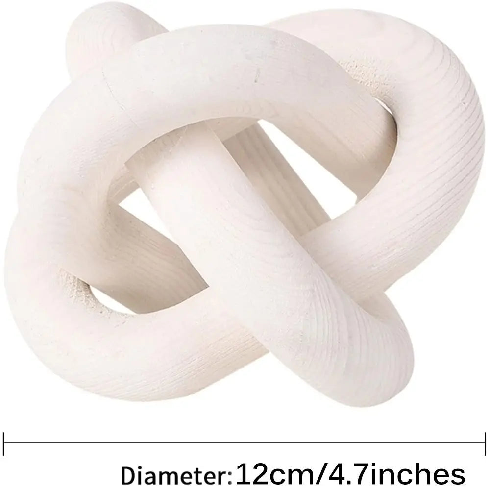 Décoration d'intérieur en bois de style bohème, ornement sculpté à la main, chaîne à 3 maillons, artisanat d'art, table, ferme, bureau, décoration rustique