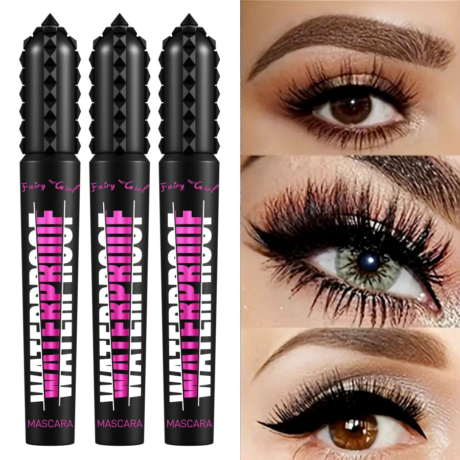 Máscara de pestañas negra impermeable para todos los productos de maquillaje alargadores, extensión de pestañas, máscara de pestañas, efecto 4D, cosméticos coreanos