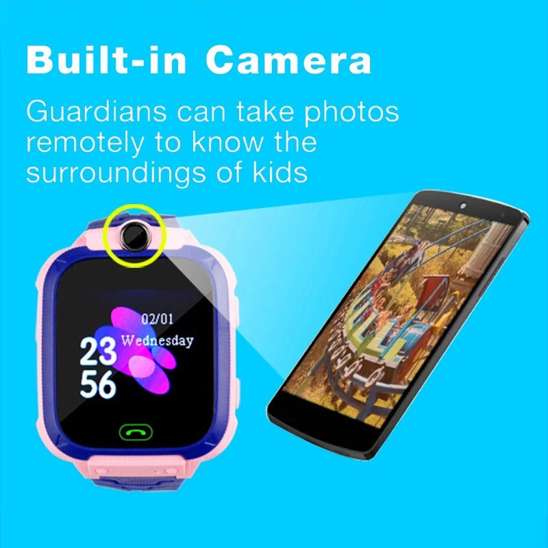 Reloj Inteligente para Niños - Localización, Cámara, Vídeo, Música, Juegos, Alarma, Calculadora
