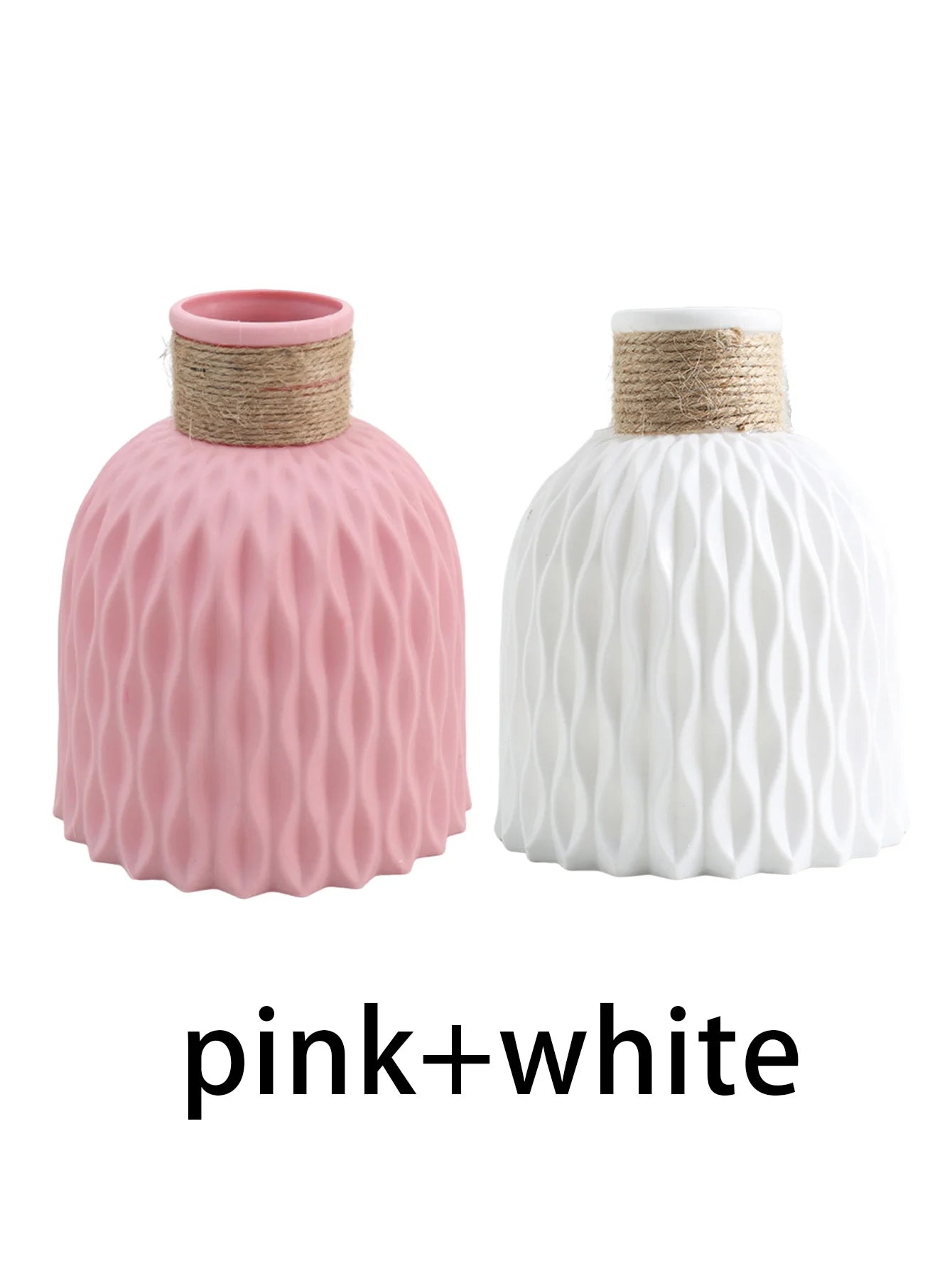 Vase décoratif de table en plastique 1/2, vase moderne de célébrité Internet, décoration de salle à manger et de salon, non hydroponique