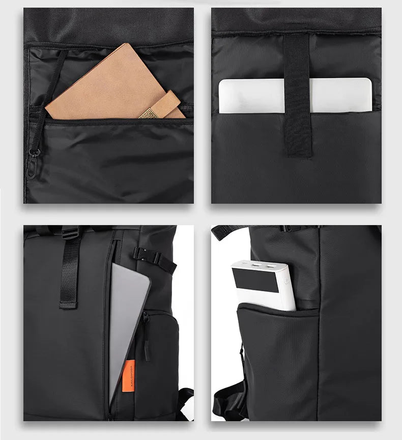 Men's Travel Camping Bag 15.6inch Laptop Computer Backpack Outdoor Waterproof Hiking School College Business Trekking Rucksack