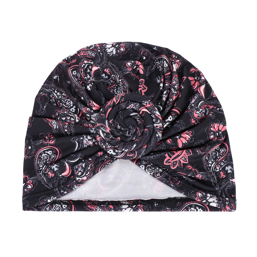Gorros con estampado africano para mujer, gorro para quimioterapia, turbante con nudo, hiyab musulmán, sombrero estampado, gorro para el cáncer, gorro para la cabeza de las mujeres, para la pérdida de cabello