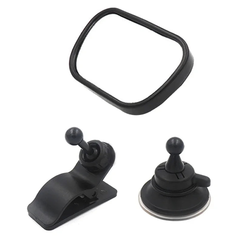 Rétroviseur bébé 2 en 1 Mini rétroviseur convexe pour enfants, vue arrière réglable, moniteur pour enfants, accessoires de voiture
