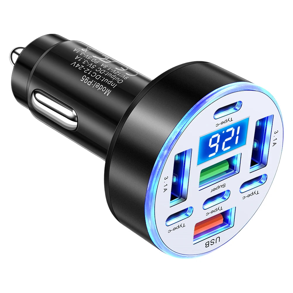 40W 8-Port Car Charger