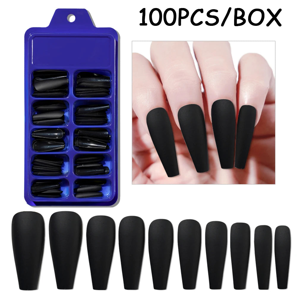 150/100/24Pcs Pink Matte French Press On Nail Tips Soft Full Cover Fake Nails Oval Almond False Nails Natural Extension Manicure