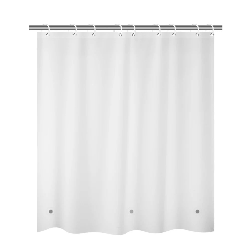 180-230cm Shower Curtains Waterproof Heavy Duty Thick Fabric Bath Curtain for Hotel Bathroom Bathtub Solid White Private Cover