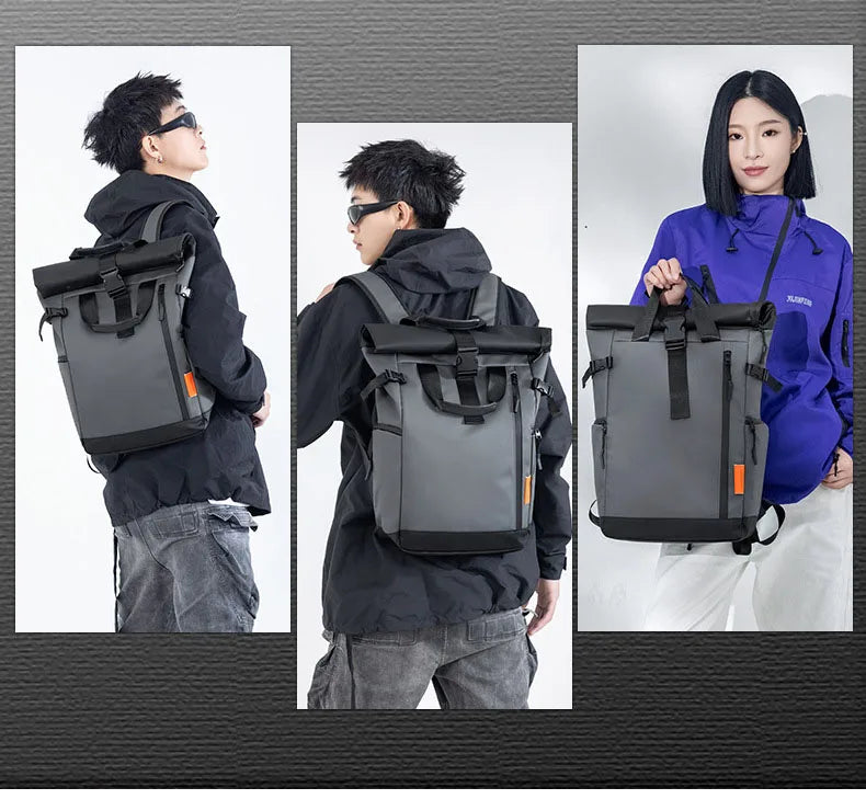 Men's Travel Camping Bag 15.6inch Laptop Computer Backpack Outdoor Waterproof Hiking School College Business Trekking Rucksack