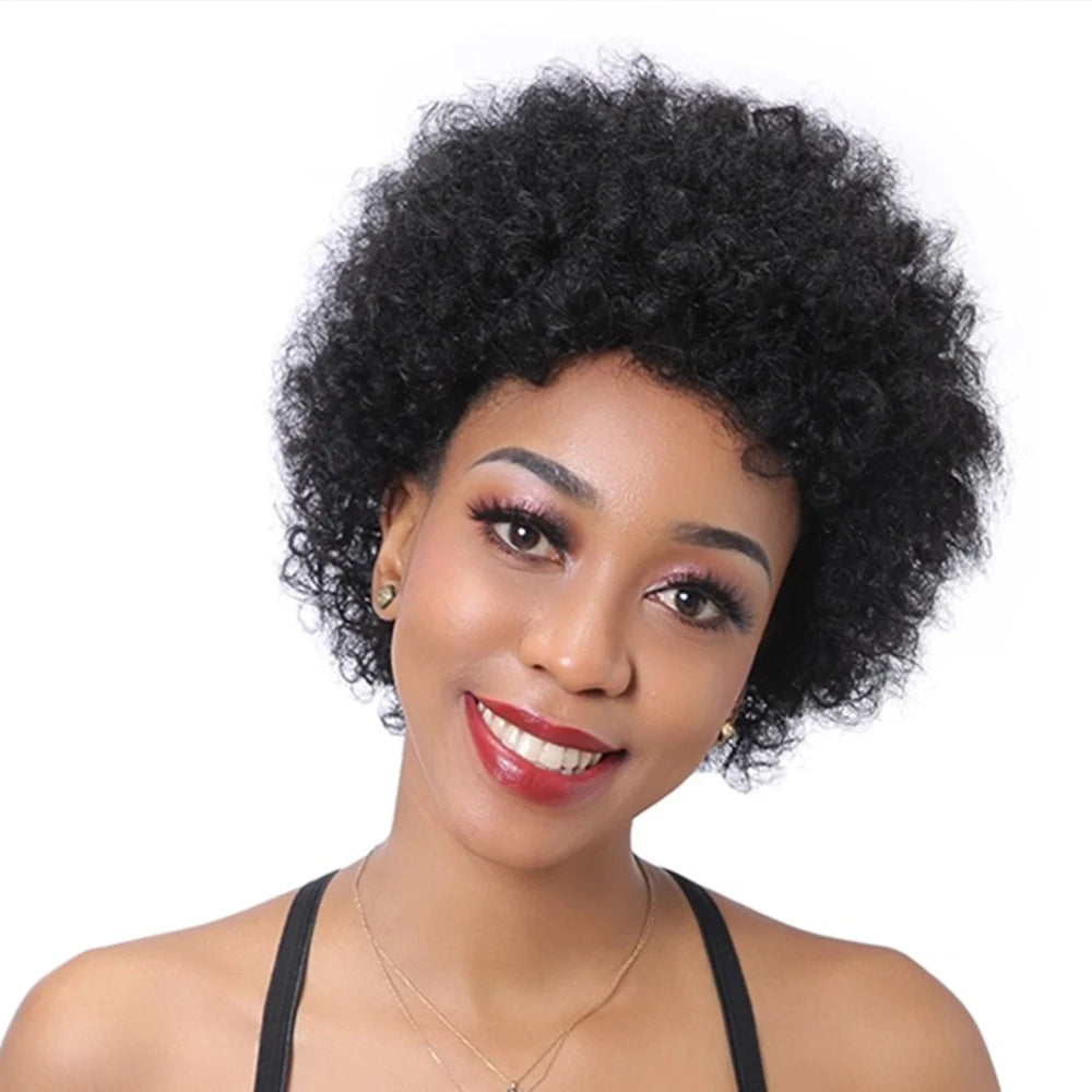 Afro Kinky Curly Pixie Wig