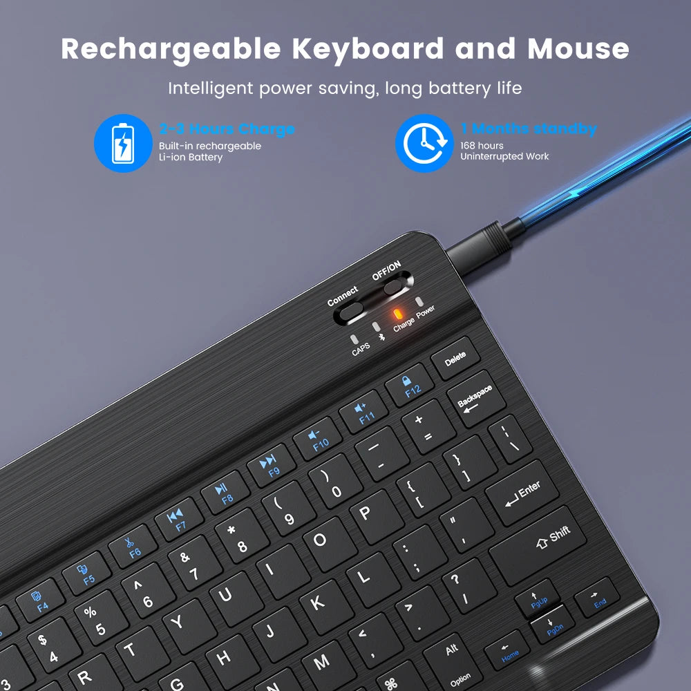 Trådløst tastatur Bluetooth-kompatibelt tastatur for Android IOS Windows Mini 78-tasters spilltastatur for PC iPad nettbretttastatur