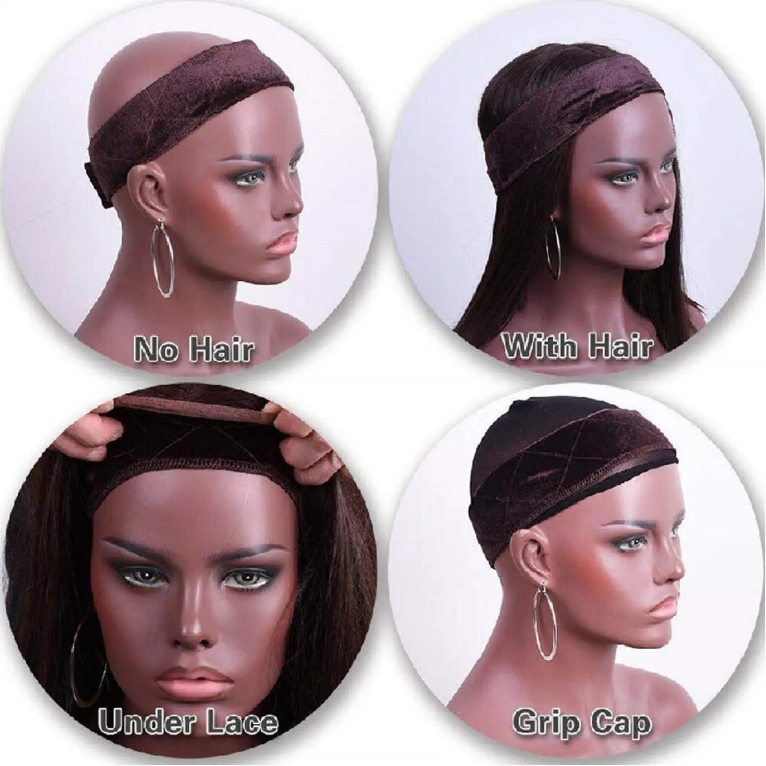 Wig Grip Band & Cap Set