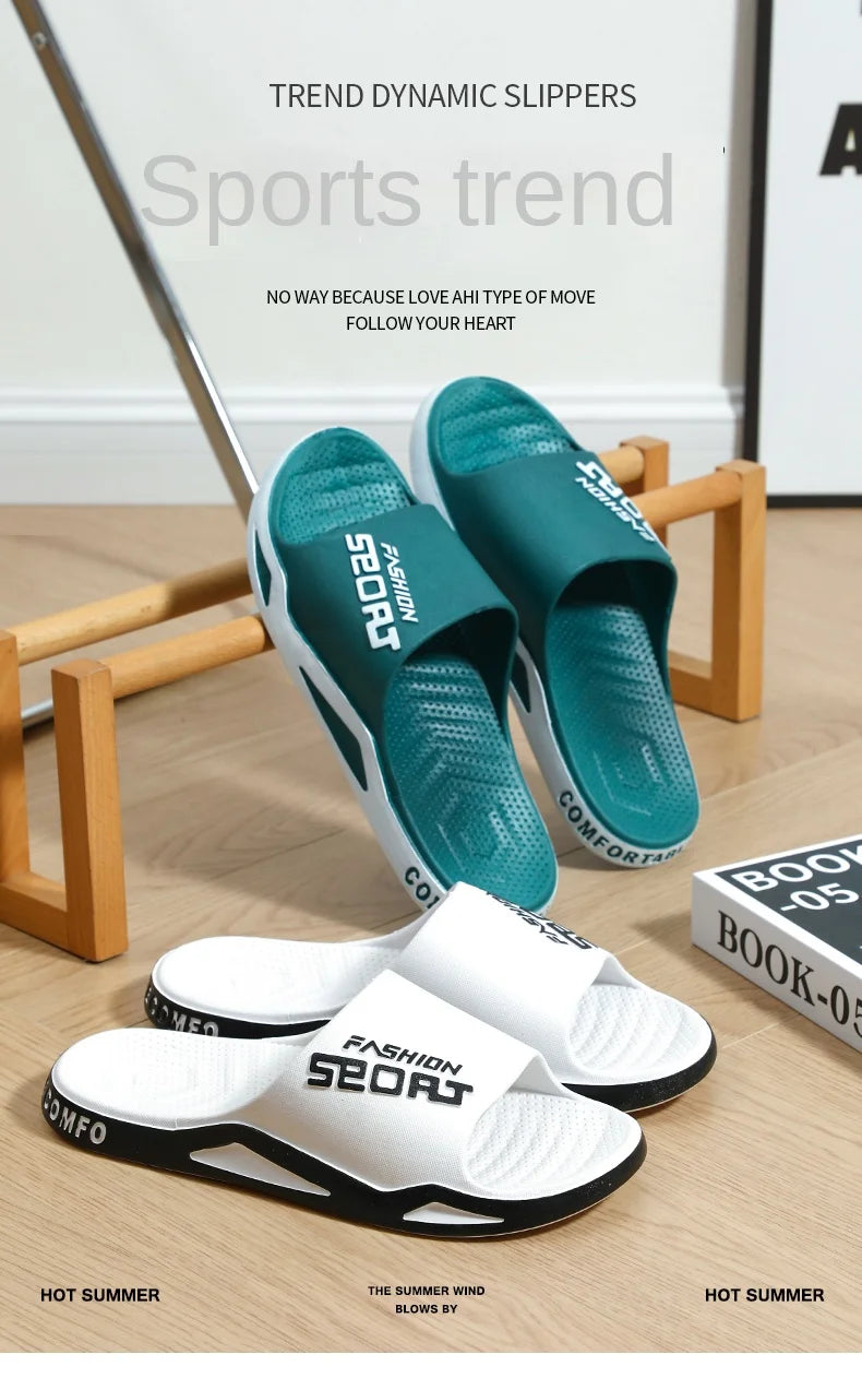 Pantuflas de hombre que se pueden llevar en verano. Sandalias de moda para hombre para baño, casa, antideslizantes, de interior y de casa