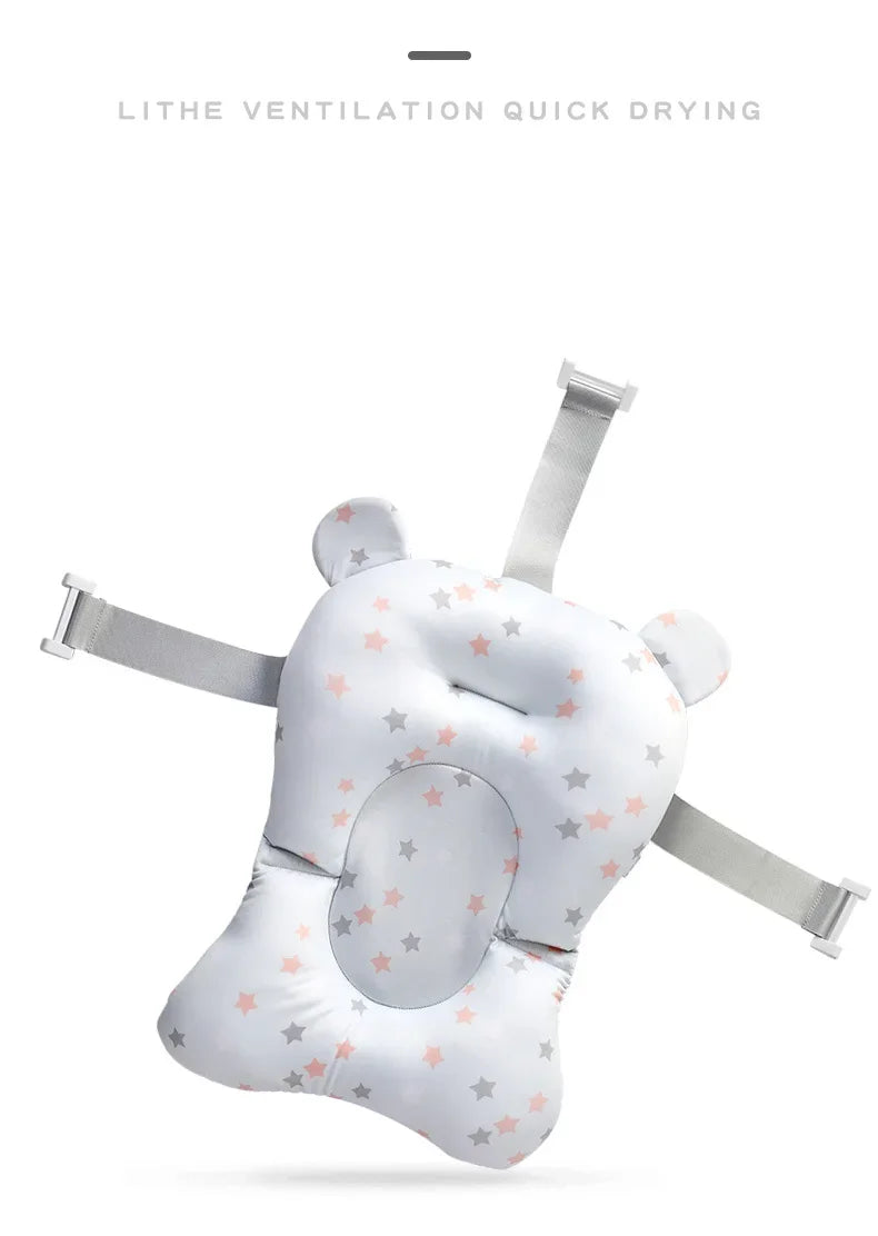 Cojín Flotante de Seguridad para Bebés Antideslizante para Bañera, Asiento de Baño Portátil, Almohadilla de Apoyo para Ducha