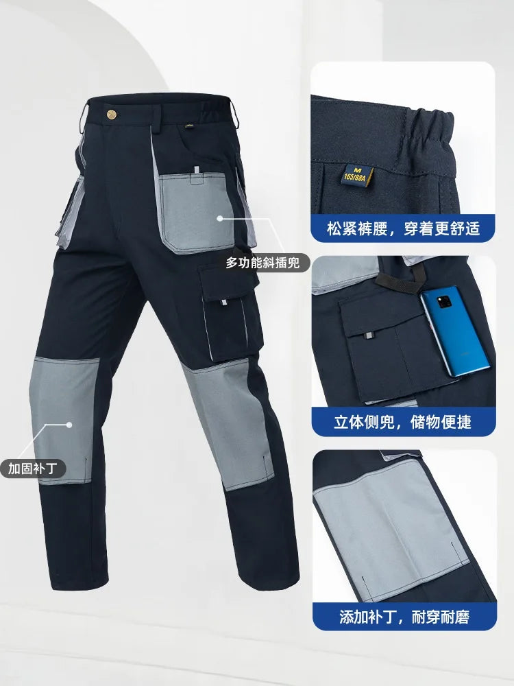 Pantalones de Trabajo para Hombre, Pantalones Cargo de Trabajo para Hombre, Ropa de Trabajo, Pantalones de Senderismo al Aire Libre Multibolsillos, Pantalones con Bolsillos Funcionales