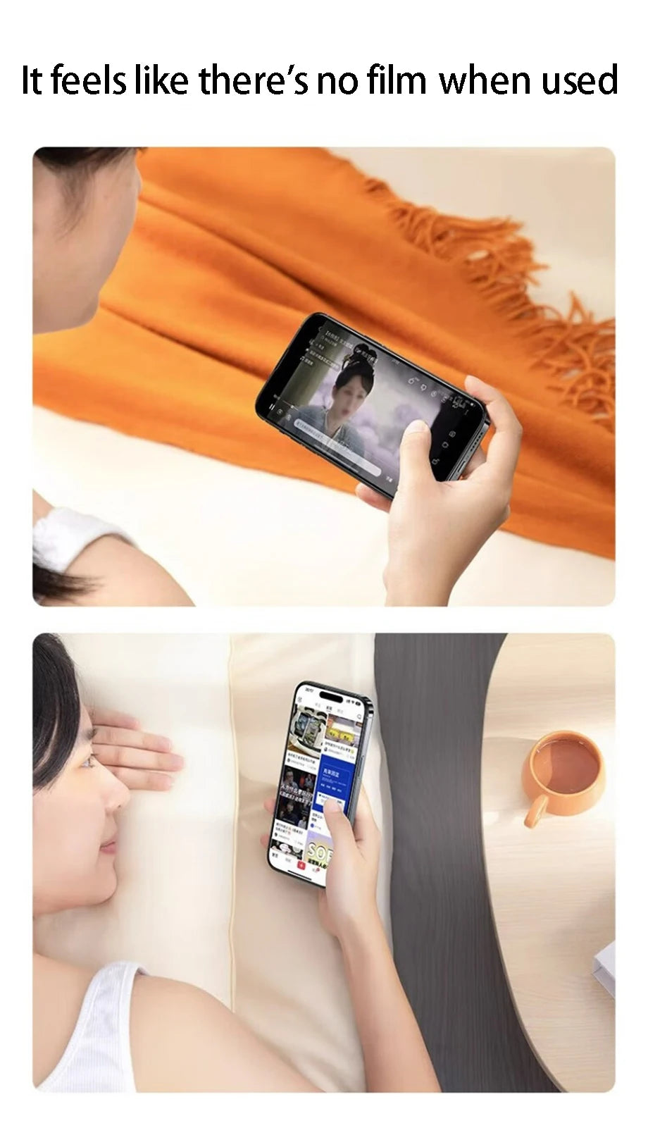 Lot de 4 films de protection d'écran en verre trempé pour iPhone 16, 15, 14, 13, 12, 11 Pro Max, pour iPhone 7, 8 Plus, X, XS Max, XR