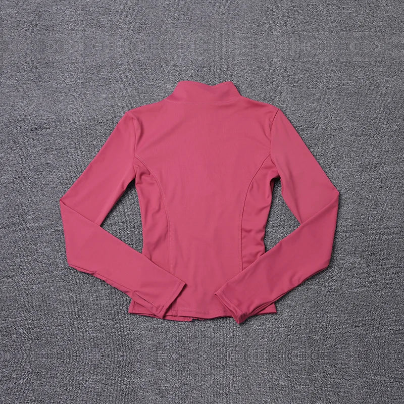 Chaqueta deportiva para mujer, camisa de manga larga, abrigo para hacer ejercicio, ropa de gimnasio, ropa deportiva para yoga