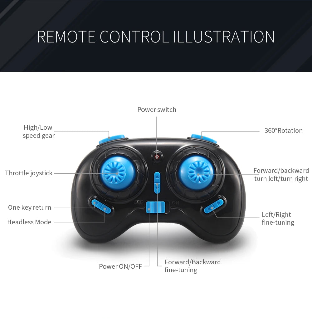 H36 Mini Dron 6 ejes sin cabeza FPV Drones Helicóptero de control remoto de bolsillo Avión RC Dron Quadcopter Juguetes Regalo de Navidad para niños