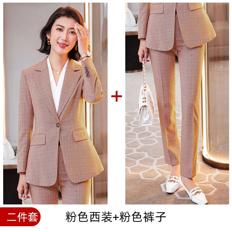 AIyssa - Profesjonell drakt for kvinner, høst- og vinterklær, nye bukser av høy kvalitet, showtid, øker temperamentet