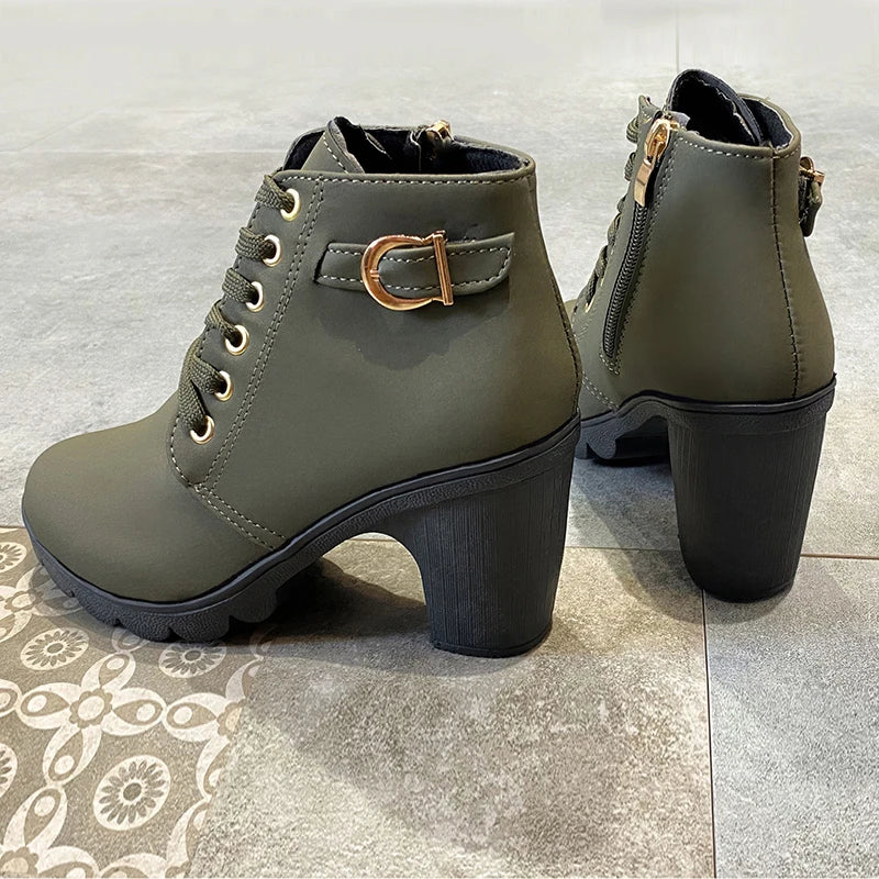 Winter Lace-Up Ankle Boots