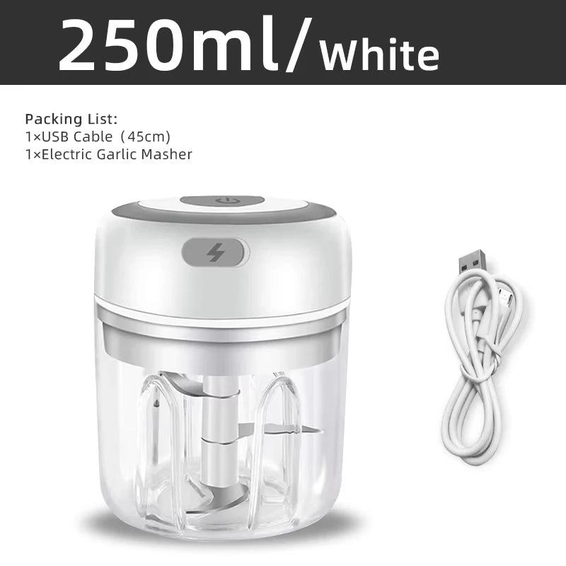 Mini Electric Food Chopper – USB Rechargeable & Portable