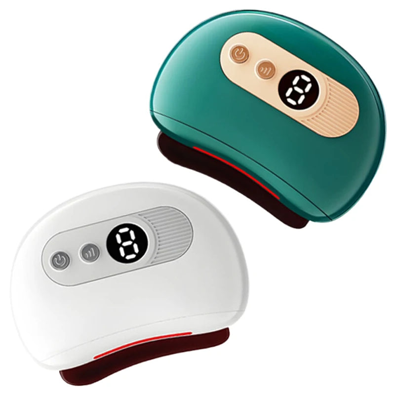 Masajeador eléctrico USB Guasha, piedra caliente, calentamiento por vibración, tabla de raspado, masaje de cuello y espalda, herramientas faciales Gua Sha para lifting facial