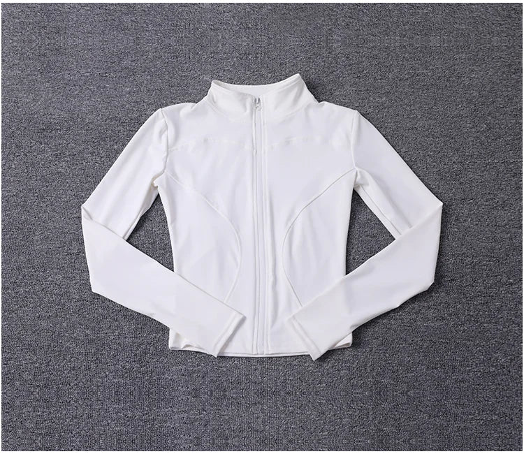 Chaqueta deportiva para mujer, camisa de manga larga, abrigo para hacer ejercicio, ropa de gimnasio, ropa deportiva para yoga