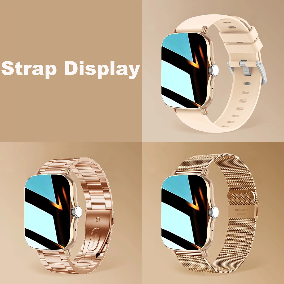 Reloj inteligente impermeable de 1.83'' con respuesta a mensajes, llamadas, monitoreo del sueño, podómetro deportivo y alertas de información para iPhone y Android