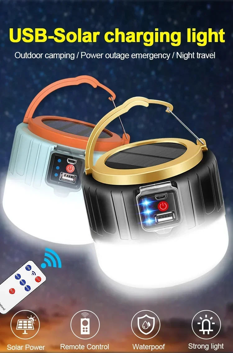 Linterna de camping portátil Power Bank Linternas LED de camping de mano impermeables para tienda de campaña al aire libre Foco recargable Linterna
